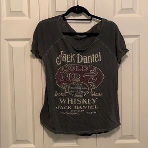Lucky Brand Short Sleeve Distressed Top